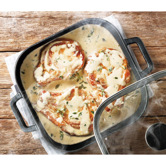 デリッシュライフ / スクエアポット 14cm蓋付コンロセット