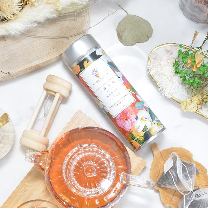 芯身美茶 カラダイキイキTEA【東方美人茶×プーアル茶】 缶(10包)