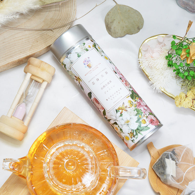 芯身美茶 心安らぎリラックスTEA【ジャスミン×台湾烏龍茶】 缶(10包)
