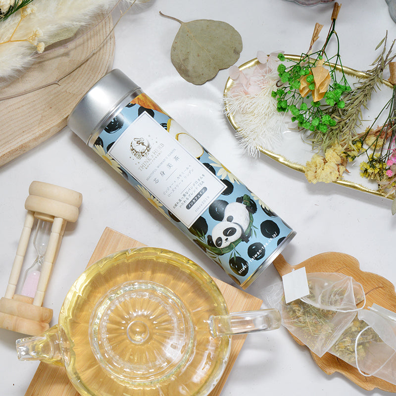 芯身美茶 真っ黒パンダ目イヤイヤTEA【リンデン&ジンジャーブレンド】 缶(10包)