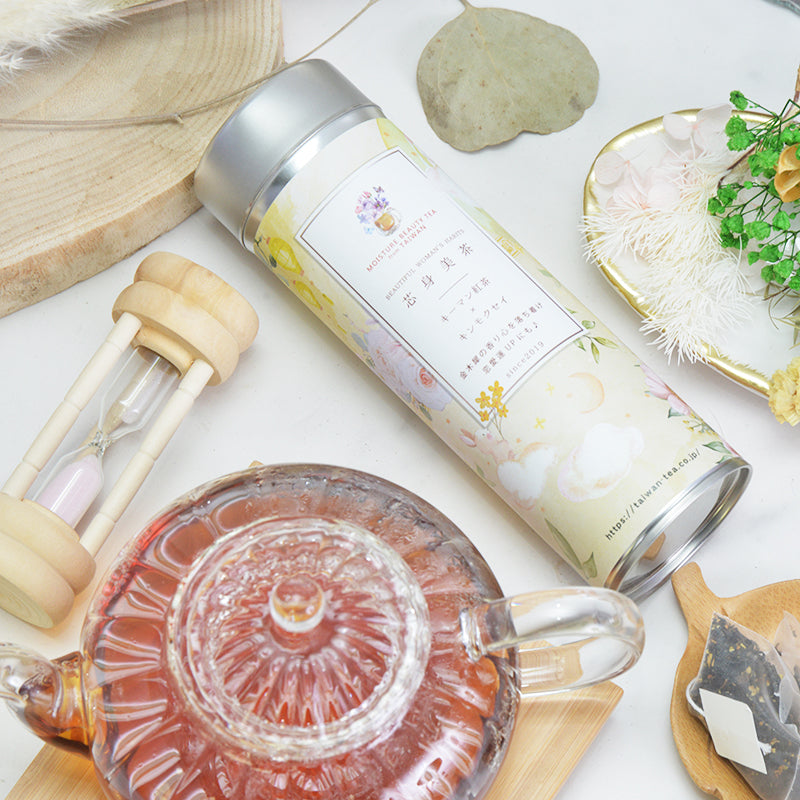 芯身美茶 金木犀の香りで心落ち着けTEA【キンモクセイ×キーマン紅茶】 缶(10包)