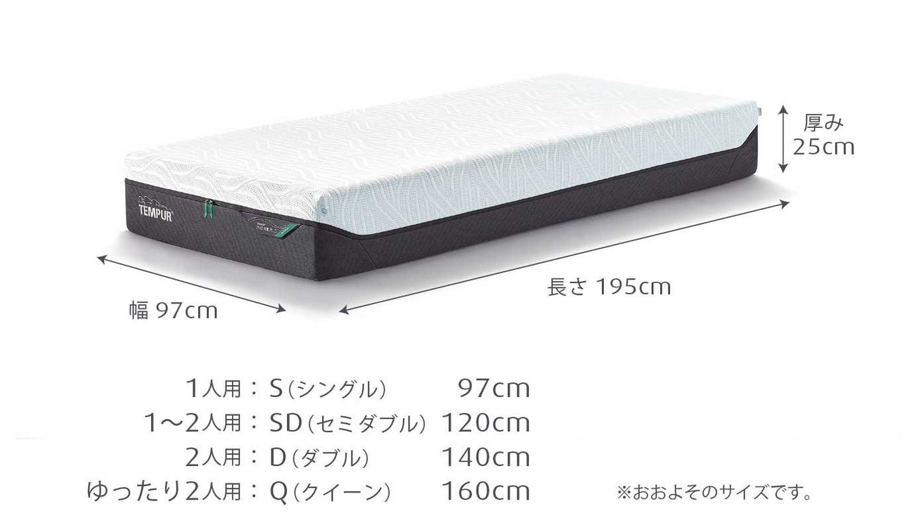 【正規代理店】テンピュール マットレス テンピュールプロエアプラス 厚さ25cm