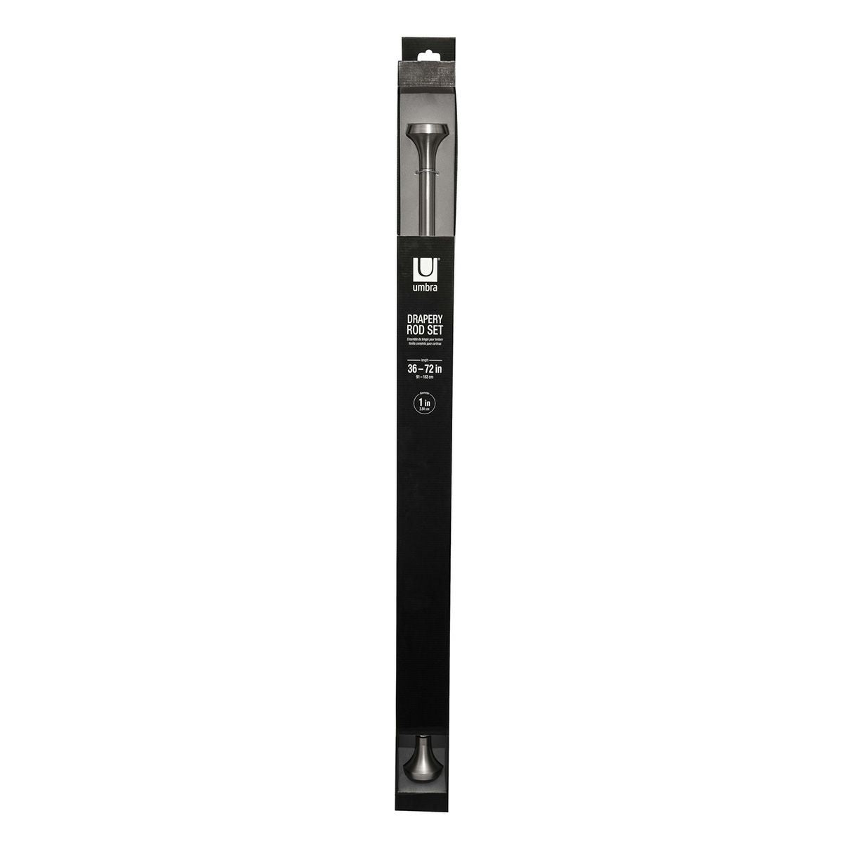 Umbra(アンブラ)/エラ カーテンロッド 2.54CM 91.4-182.6CM ニッケル