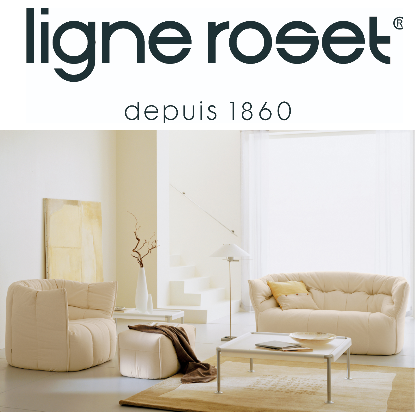 ligne roset/リーンロゼ　小ぶりで可愛い　1Pソファ　展示品主な張り地布ファブリック
