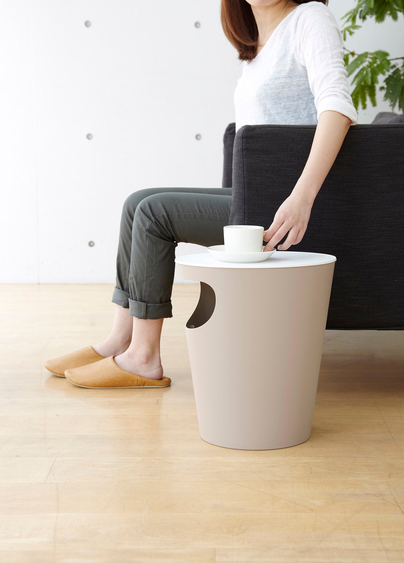 岩谷マテリアル/サイドテーブル ゴミ箱 ENOTS エノッツ 収納 ダストボックス