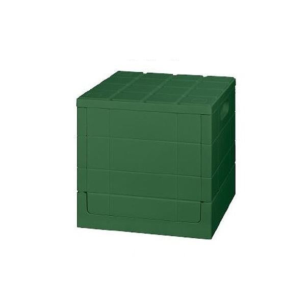 岩谷マテリアル/収納ボックス 幅30×奥行30×高さ30cm グリッドコンテナー キューブ フタ付き