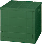 岩谷マテリアル/収納ボックス 幅30×奥行30×高さ30cm グリッドコンテナー キューブ フタ付き