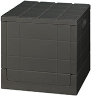 岩谷マテリアル/収納ボックス 幅30×奥行30×高さ30cm グリッドコンテナー キューブ フタ付き