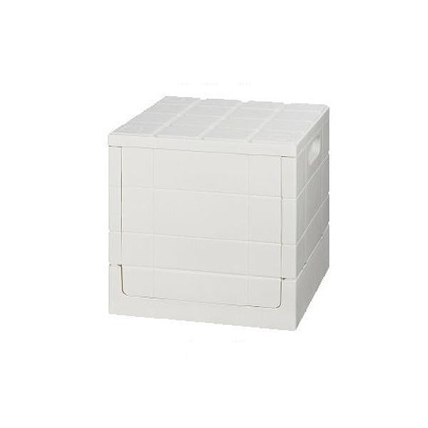 岩谷マテリアル/収納ボックス 幅30×奥行30×高さ30cm グリッドコンテナー キューブ フタ付き