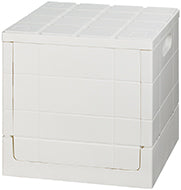 岩谷マテリアル/収納ボックス 幅30×奥行30×高さ30cm グリッドコンテナー キューブ フタ付き