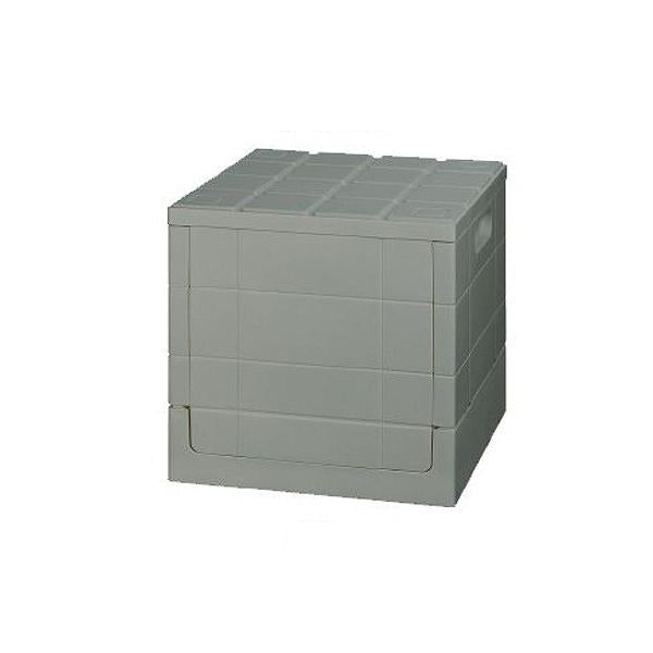 岩谷マテリアル/収納ボックス 幅30×奥行30×高さ30cm グリッドコンテナー キューブ フタ付き