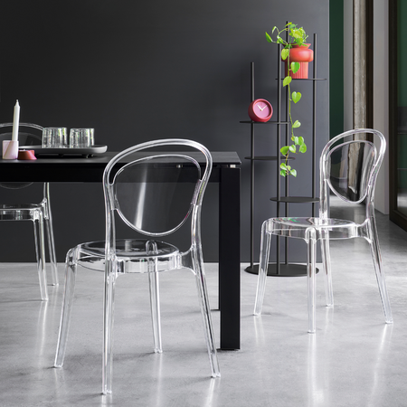 サマー　Calligaris Parisienne クリアチェア イタリア 36回分割金利無料/正規代理店】calligaris カリガリス PARISENNE 2脚