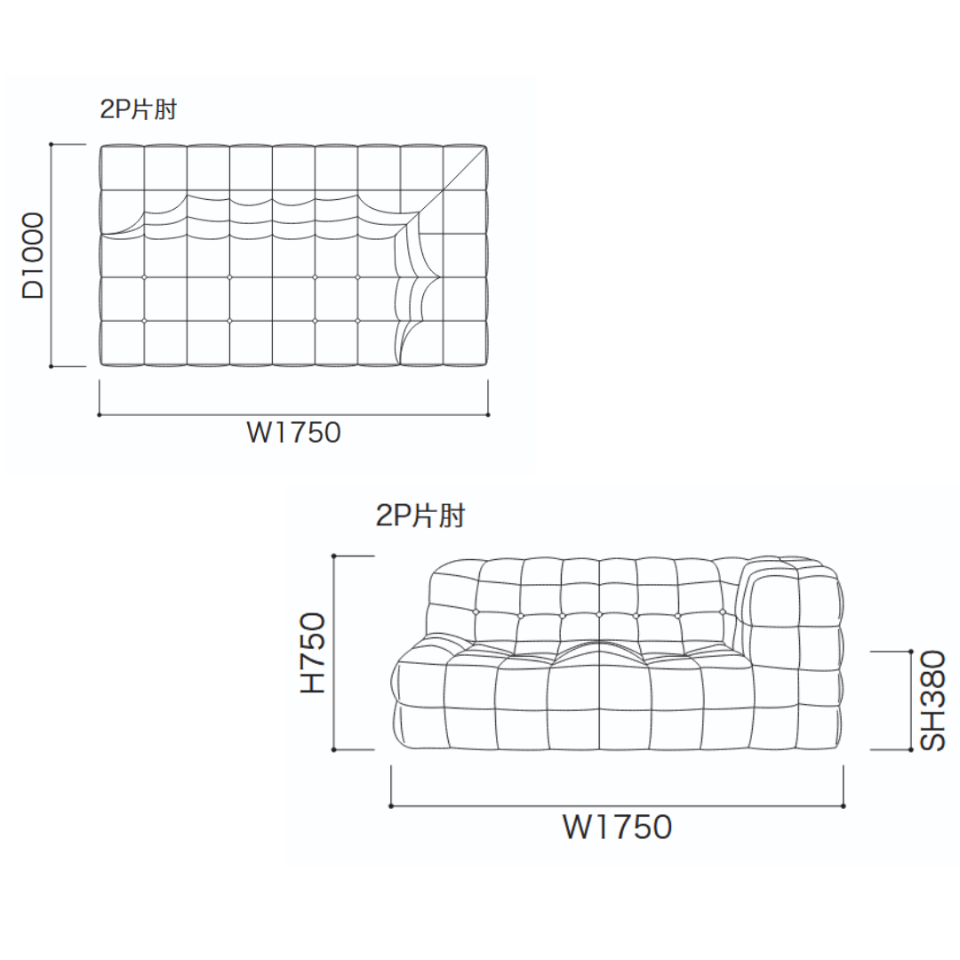 【ポイントアップ対象/正規代理店】リーン・ロゼ  ロゼカシマ2  ROSETKASHIMA2 2P片肘