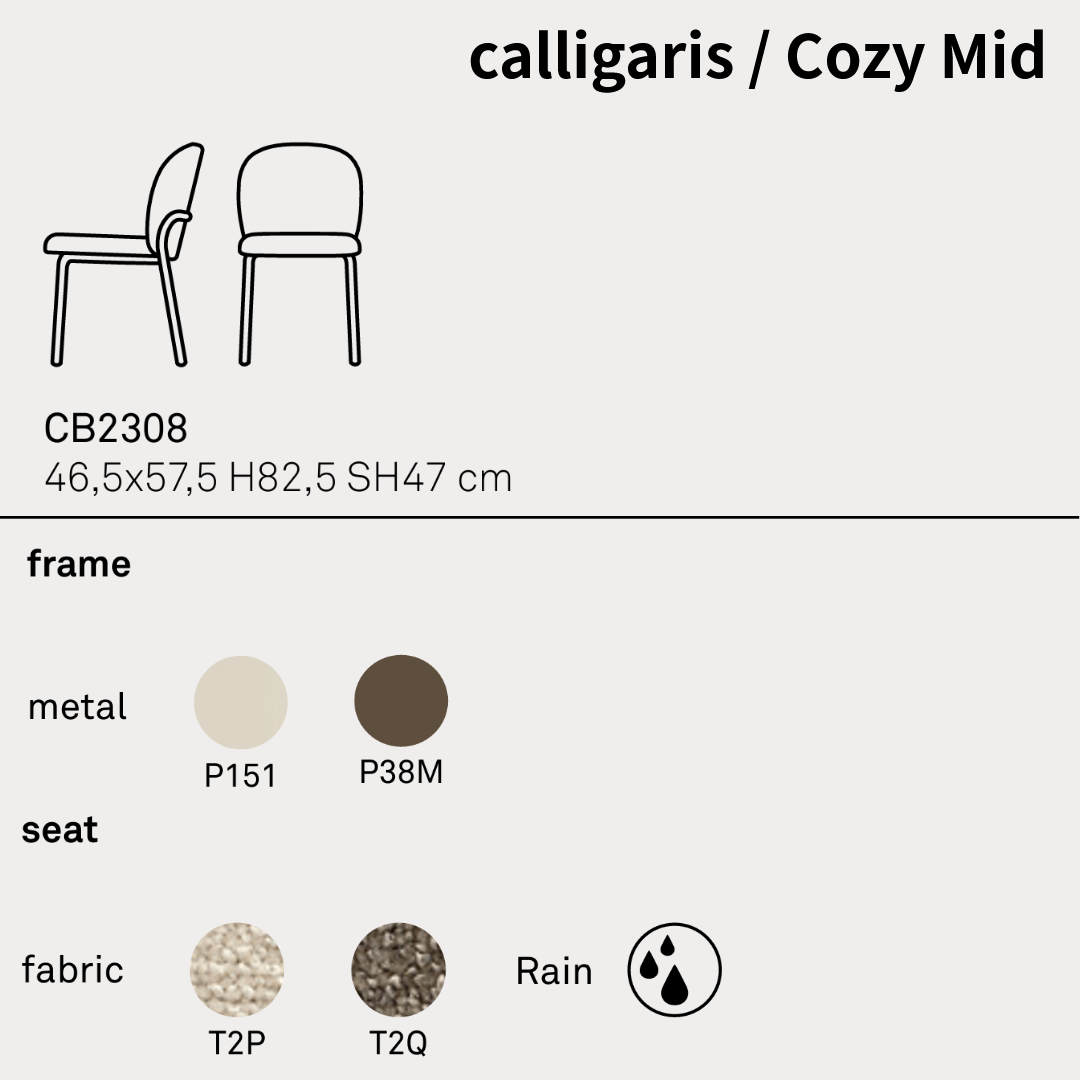 【36回分割金利無料/正規代理店】calligaris カリガリス COZY MID コージミッド 2脚セット CB2308