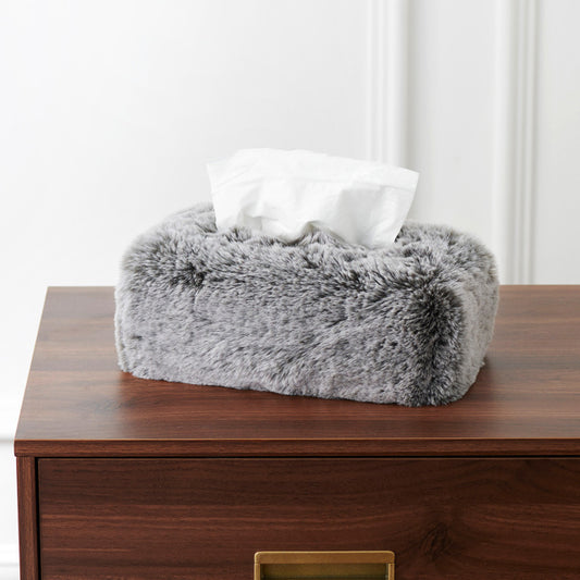 【ホテルライクインテリア】ラグジュアリープラッシュ ティッシュボックスカバー 25×12×6cm