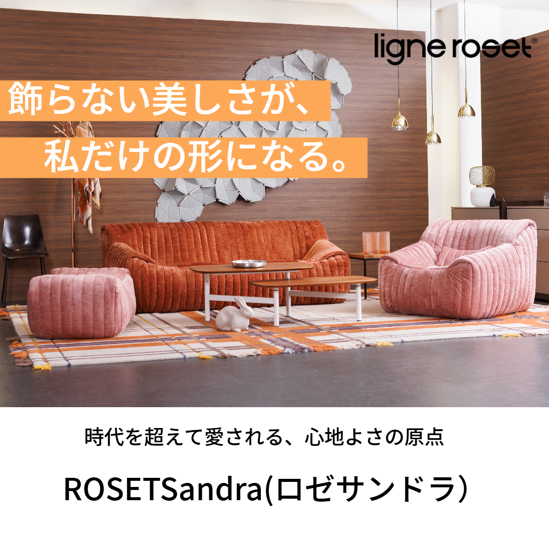 ◇ligne roset（リーンロゼ）｜ROSETSANDRA ロゼサンドラ 3人掛け 