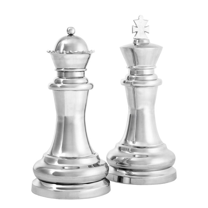 EICHHOLTZ アイホールツ デコレーション雑貨 EICHHOLTZ_Chess King ＆ Queen polished aluminium 105147